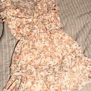 Pink Chiffon Floral Dress